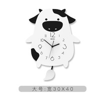 Silent cow childrens clock wall clock living room modern simple home fashion bedroom personality creative cartoon time s