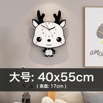 Clock and clock living room Cartoon creative personality hanging watch children fashion home decorative mute art clock 0920