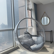 Autumn Thousands Hang Chair Mesh Red Transparent Bubble Chair Glass Hanging Basket Domestic Bedroom Balcony Cradle Hemisphere Space Chair