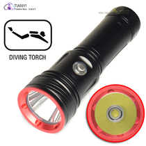 Diving bright flashlight Super bright waterproof night diving flashlight 26650 Rechargeable XH-P70 white concentrated searchlight