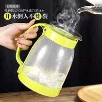 Explosion-proof cold kettle large-capacity glass high temperature resistant cold kettle cool white boiling water cup teapot set household juice pot