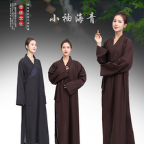 Short-sleeved Haiqing Judicial Costume Womens Buddhist Puja Mahai Qing Monks Clothes Monks Costume Meditation Suit Brown Black
