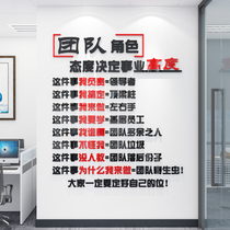 Office decoration inspirational slogans motivational text background wall stickers Company corporate meeting culture wall 3D stereo