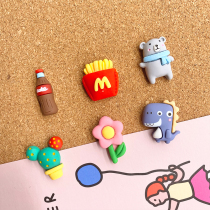 6 Animal cartoon cute pushpins dinosaur bear cactus Cork Plank felt photo wall decoration studs