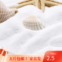 500g white quartz sand micro landscape landscaping white sand smoke White Sand Garden platform decoration fine white sand