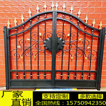 Wrought iron door courtyard door open door villa door European-style country door entrance door garden door custom-made