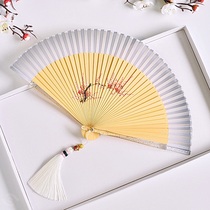Elegant Chinese fan folding fan Female ancient style portable Hanfu Japanese style photo props Friends birthday gift