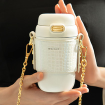 YTH with straw thermos cup ladies high value Coffee Cup portable cup set large capacity 316 stainless steel food grade