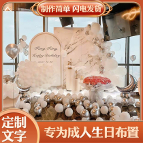 Goddess boyfriend confession birthday decoration scene layout husband 30-year-old adult romantic balloon party background KT board