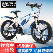 Childrens bicycle 20-22-24 inch male and female middle school students and teenagers 6-18 years old double disc brake variable speed shock absorption bicycle