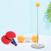 Table tennis exerciser tumbler fixed self-contained home lazy hand artifact double trainer singles self-training device