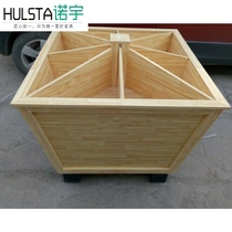 Supermarket Sifang rice barrels rice bucket rice bucket wooden shelves are called bulk grain grain grain display cabinet