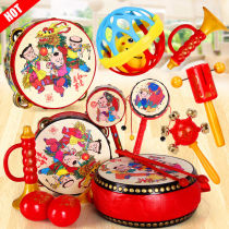 Infant Wave Drum 1-12 Months Baby Toys Traditional Chinese Wind Rattling Bell Gum Musical Instrument Craft Drum