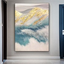 Hand-painted Jinshan oil painting Nordic light luxury living room study hanging painting porch entrance corridor background wall restaurant decoration painting