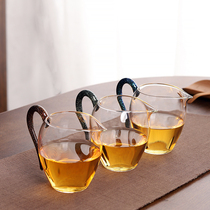Lotto glass male cup thickened Japanese heat-resistant tea divider large male cup tea set accessories Eagle mouth glass Road Cup
