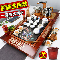 Kung Fu tea tray tea set simple home living room automatic kettle integrated tray solid wood tea tea table