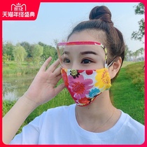 Fried vegetable mask anti-oil splash artifact kitchen oil-proof mask womens face dustproof full face face cover face
