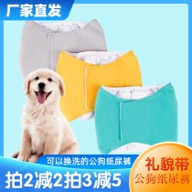 Puppies Physiology Pants Public Dog Politeness With Teddy Bibear Large Dog Hair Pants Anti-Piss Anti-Harassment Paper Urine Pants