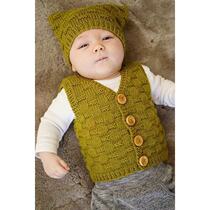Theodore vest hat set baby baby sweater needle text translation knitting illustration non-physical