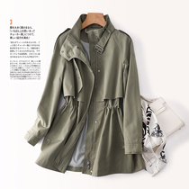 Island nation single pointed goods ~ minimalist atmosphere easy to wear ~ winewear woman medium long section 2022 spring autumn new fashion jacket