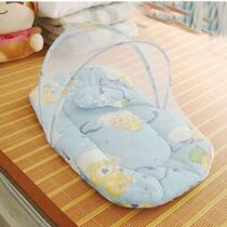 Free installation of foldable baby mosquito net hood baby anti-fall mosquito cover Mongolian bag kid bb newborn child bed mosquito net