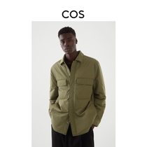 COS Mens Casual Fit Sandwich Shirt Jacket Khaki Green Spring 2022 New 1056023002