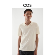 COS mens standard version short sleeve open collar polo shirt white 2021 Autumn New 1025770002