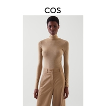 COS Womens Dress Up version High collar Merlinu wool slapped bottom shirt rice New product 0989040006