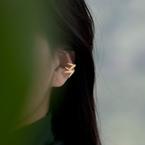 Mountain Lin < With Bamboo > Ear Clip S925 Pure Silver Bamboo Leaves National Wind Temperament Without Earhole Ear Bone Clip Designer Original