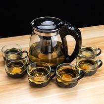 Household high temperature resistant glass teapot single pot tea kettle flower teapot kung fu bubble teapot set manual heating