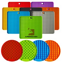 Amazon new pet licking pad licking sucker silicone Slow Food pad slow bowl licking pad abundance
