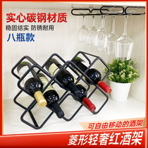 Modern minimalist red wine rack ornaments home restaurant wine mobile storage rack
