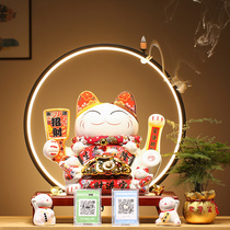 Store opening gifts shake hands Lucky cat ornaments Home cash register front desk automatic beckoning rich cat creative gifts