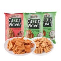  Australian Sunbits Wavy Grain Flakes 510g Sour cream shallot potato chips Sweet and spicy potato chips