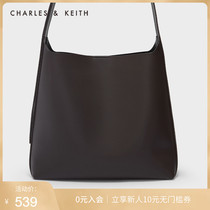 (99) CHARLES & KEITH Autumn CK2-40270737 Ladies Large Capacity One Shoulder Tote