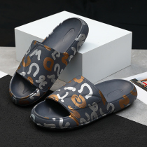 Slippers mens summer outdoor home indoor thick-bottom non-slip tramping excrement feel wearing deodorant sandals womens summer