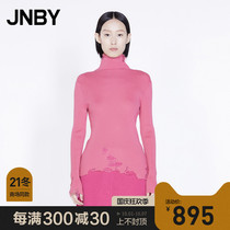 (Shopping mall same) JNBY Jiangnan cloth 21 autumn new sweater high neck long sleeve short 5L8331620