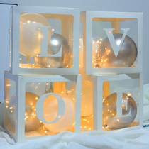 ins Net Red Balloon box glowing birthday decoration proposal wedding wedding room Party KTV scene layout supplies