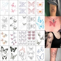 20 net red ins sexy butterfly tattoo stickers bear color girl bow finger waterproof female lasting