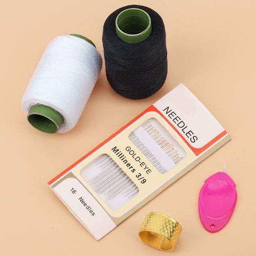 Ручная шпилька белая нить шить черная швейная нить швейная нить шить.