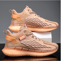 High-top shoes mens four seasons sports shoes breathable new Korean version of the summer trend casual student basketball tide shoes