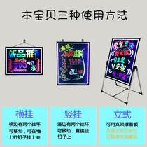 led electronic handwritten luminous word billboard charging money street stall small sign hanging vertical blackboard light box signboard