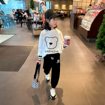 Girl Cartoon White Undershirt 2022 Spring Dress New CUHK Child Inner Hitch Long Sleeve T-shirt Child Spring Autumn Sweatshirt