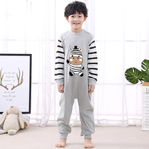 Boys jumpsuit cotton boy Baby Belly Belly long sleeved pajamas children spring and autumn cotton 3-5 years old 6-9 autumn