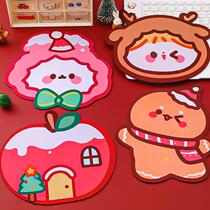 Christmas Carpass Series Mouse Mat Students Learn Office Computer Games Anti-Slip Mat Home Desk Wrists Pads