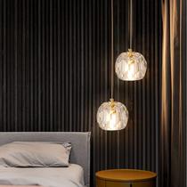 Bedroom Bedside Single Head Crystal Small Chandelier Rear Modern Light Lavish Internet Red Bar Table Lamp Restaurant Brief Nordic Luminaire