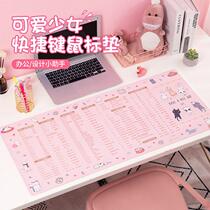 Mouse pad factory straight for shortcut keys mouse pad word excel pppps office supplies customised