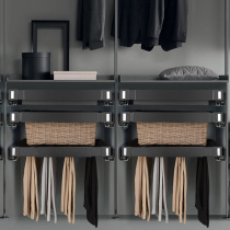 Love dream bird 2022 trouser rack telescopic wardrobe Home built-in hanging trousers rack pants pull-out basket Western pants rack cloakroom