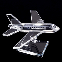 Crystal airplane Love Custom-made Ningxia Crystal personality gift crystal glass trophy crystal box A906