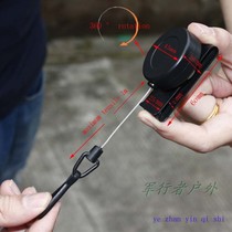 Universal telescopic safety rope gun Series anti-robbing anti-lost wire gun rope key hook waist pendant with emblem